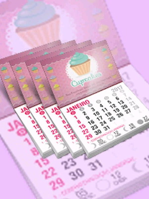 Imã de geladeira com calendário 2024