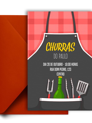 Convite digital - churrasco