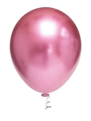 Bexiga látex cromada rosa pct c/ 25