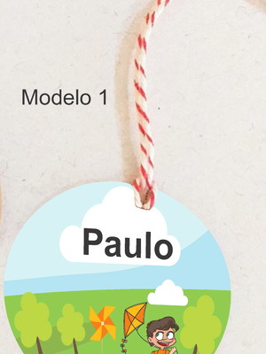 Tag redonda (com cordão)- pipa e catavento