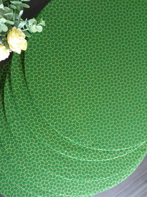 Capa de sousplat verde com dourado kit 6 peças