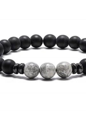 Pulseira masculina de pedras naturais.