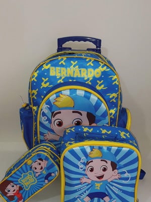 Kit mochila escolar rodinhas luccas neto 2021