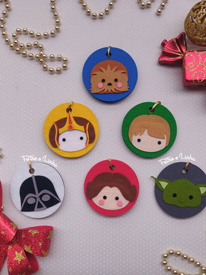 Kit pingentes para árvore de natal star wars