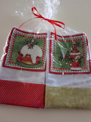 Kit pano de prato natalino com patch aplique