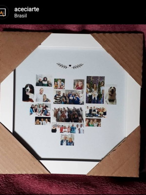 Montagem-quadro decorativo c/ moldura-vários tam. a partir d