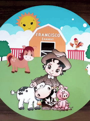 Mini sousplat personalizado 20cm papel foto qualquer tema