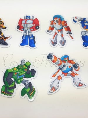 Apliques para docinho transformers: rescue bots