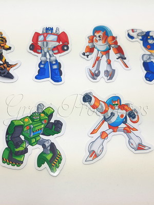 Aplique para tubetes transformers: rescue bots