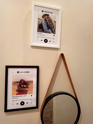 Quadro spotify a3 com moldura e vidro