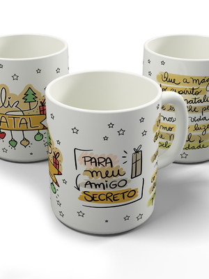 Caneca natal - amigo secreto
