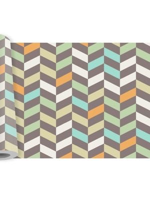 Faixa border colorido chevron abstrato adesivo kit b189