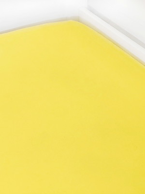 Lençol de elástico solteiro amarelo claro liso