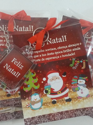 Chaveiro com cartão natal
