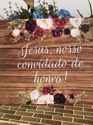 Placa para casamento