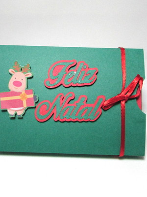 Caixa personalizada de natal com capinha para 4 bis