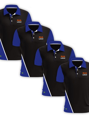 Kit com 4 camisas polo personalizadas com sua logo bordada