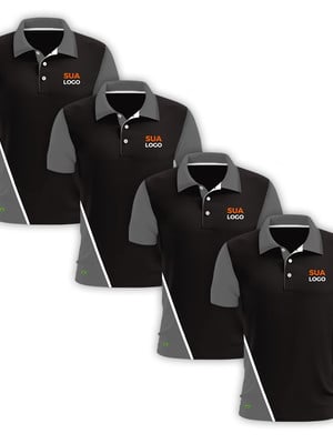 Kit com 4 camisas polo personalizadas com sua logo bordada