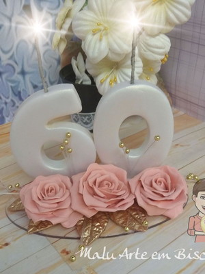 Vela personalizada rosas