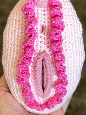 Receita (como fazer) vulva didática em crochê