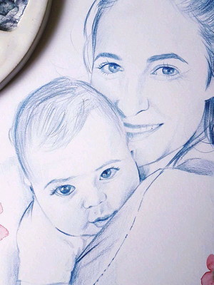 Retrato em aquarela