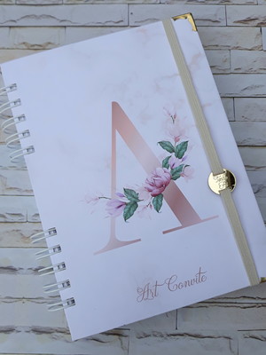 Agenda profissional personalizada de luxo 2025 modelo deluxe