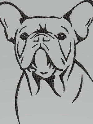 Matriz de bordado buldog 1