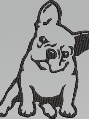 Matriz de bordado buldog 4