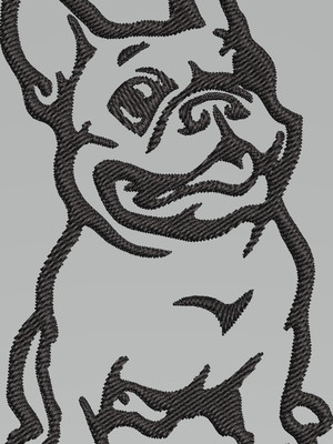 Matriz de bordado buldog 9