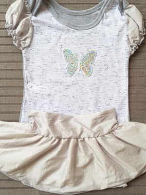 Black friday!! conjunto body algodão e saia borboleta (p)