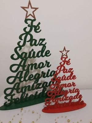 Árvore de natal com palavras