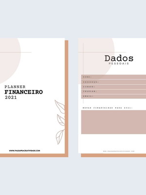 Planner financeiro 2021 - arte digital