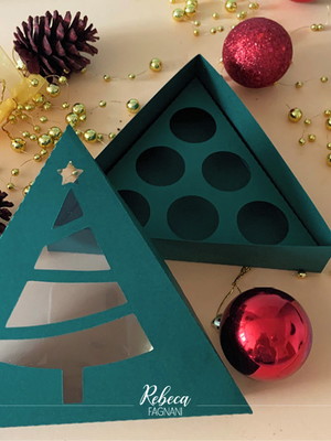 Caixa 6 brigadeiros | árvore de natal