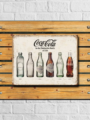 Placa decorativa parede alto relevo mdf - coca cola