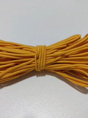 9,5 metros elástico roliço amarelo ouro 2,5mm