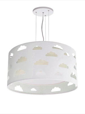 Lustre infantil nuvens recorte cáqui 30x16 4212
