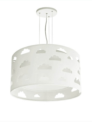 Lustre infantil nuvens recorte cinza 30x16 4213