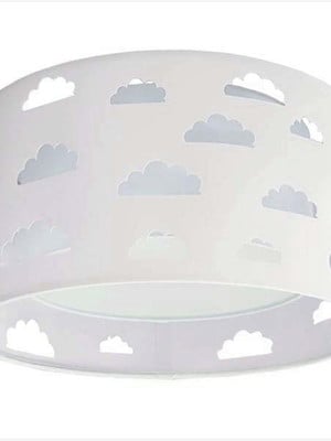 Luminária plafon nuvens duplo recorte branco 40x16 4158