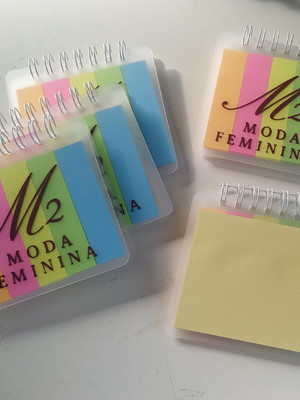 Mini bloco de anotação com post it personalizado