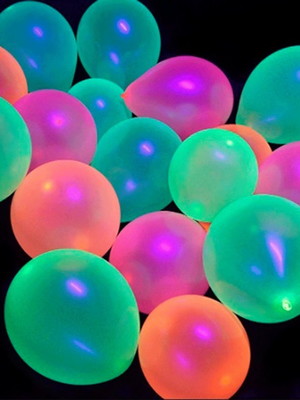 Balão bexiga neon nº9 50un efeito fluorescente decoração