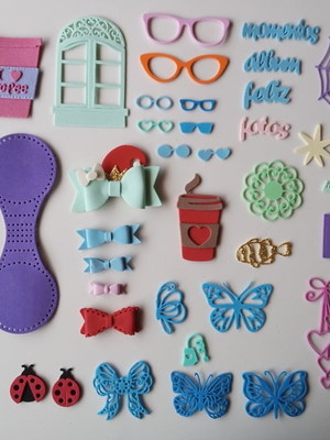 Kit 500 mini apliques sortidos em eva