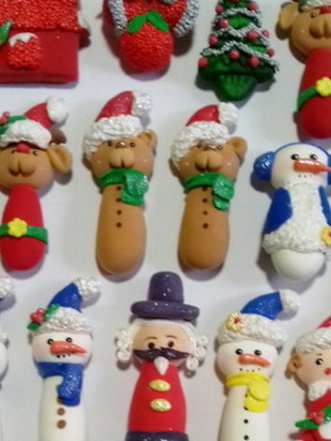 Ima de geladeira de natal kit 2 peças