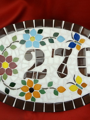Número para casa mosaico