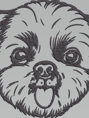 Matriz de bordado shih-tzu 2