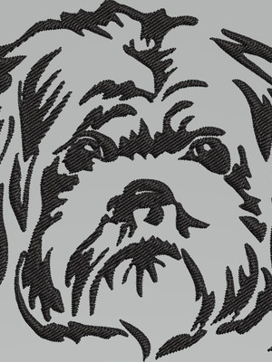 Matriz de bordado shih-tzu 6