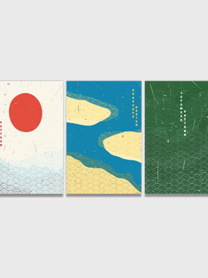 Quadros paisagem montanha japonesas 01