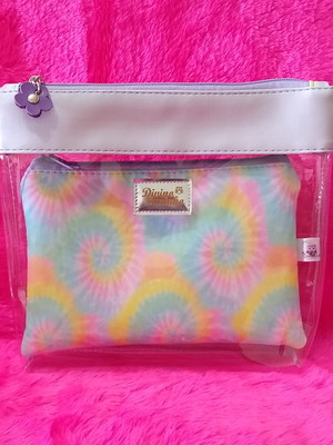 Kit de necessáire cristal - tie dye e lilás