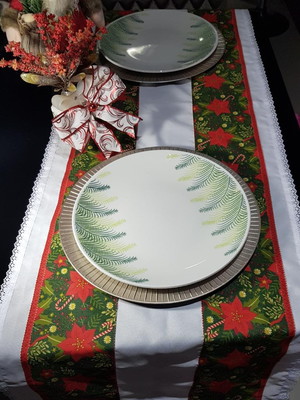 Trilhos/caminho de mesa natal