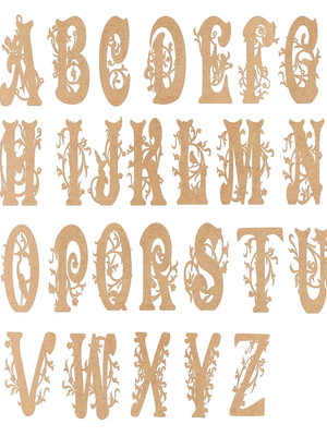 Aplique recorte laser alfabeto letras nome mdf cru 20cm