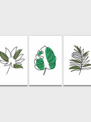Quadros artes de linha tropical 01